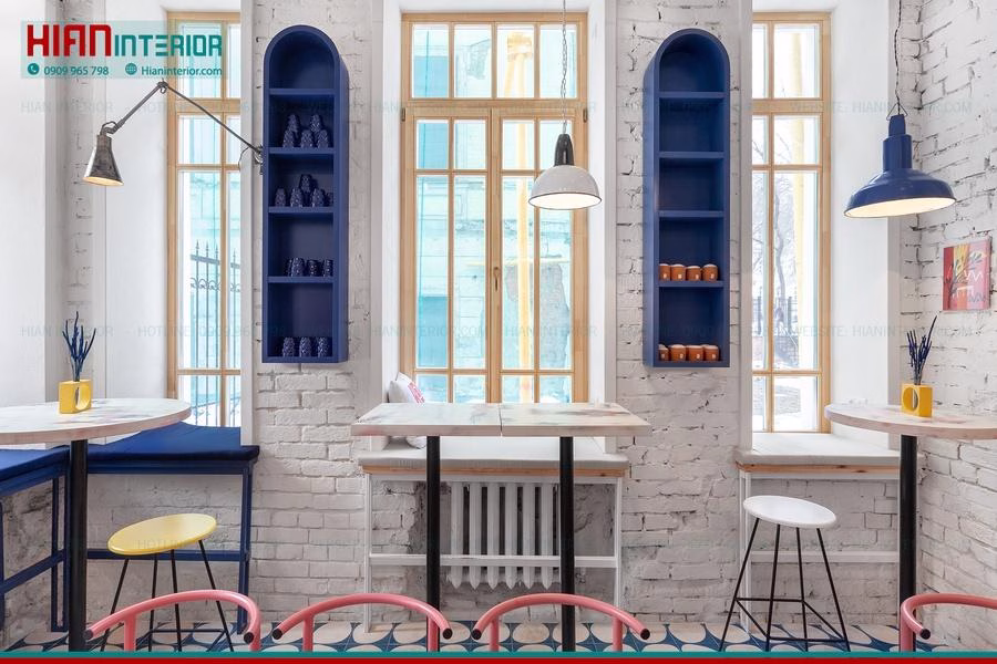 Quán Cafe Địa Trung Hải Nhỏ Đẹp