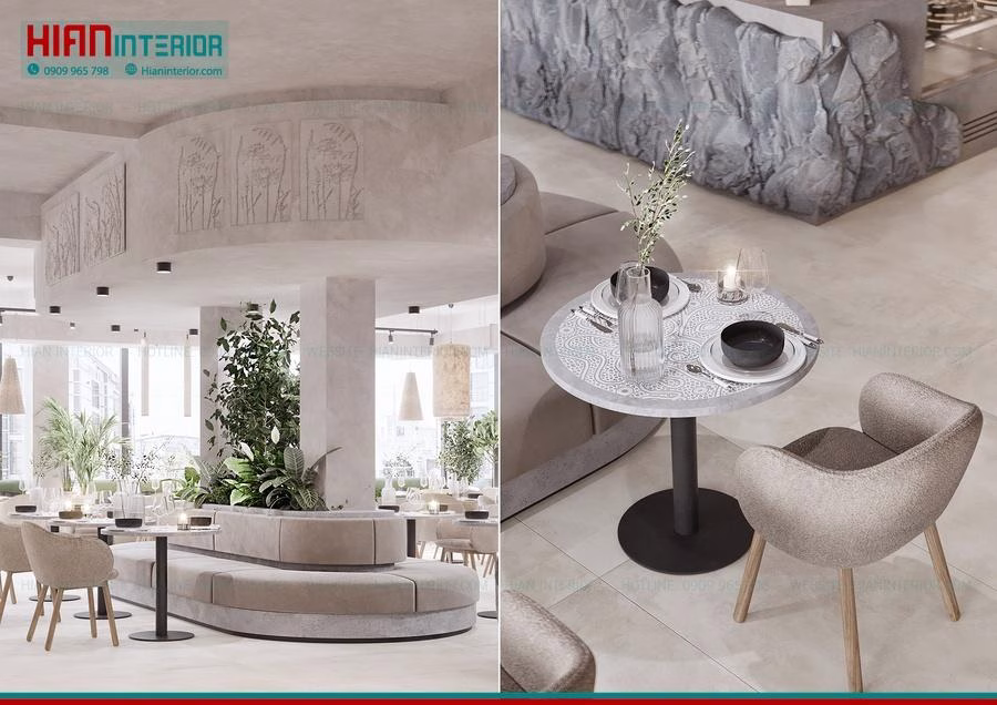 Quán Cafe Địa Trung Hải Phong Cách Santorini