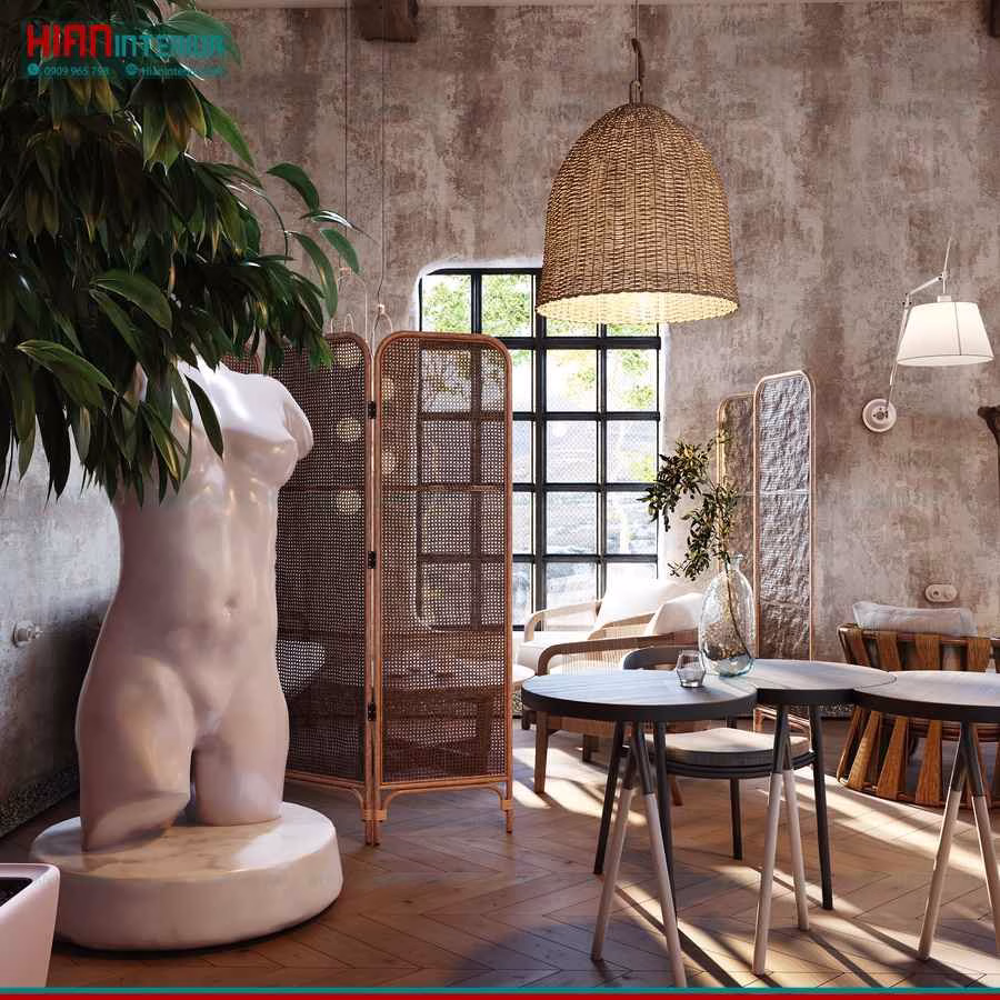 Quán Cafe Địa Trung Hải Mộc Mạc