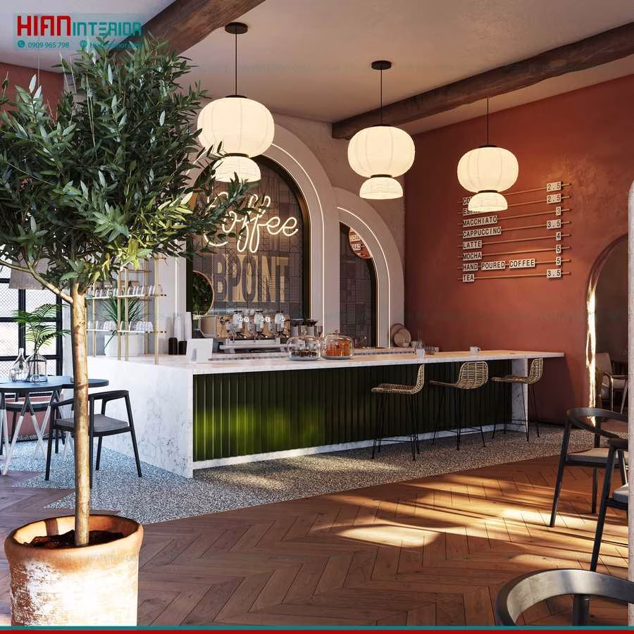 Quán Cafe Địa Trung Hải Mộc Mạc