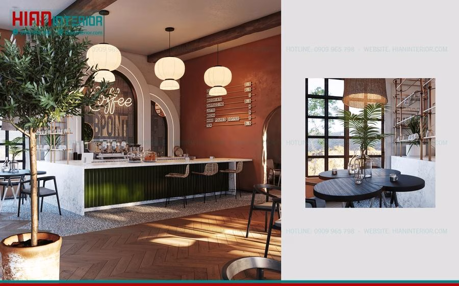 Quán Cafe Địa Trung Hải Mộc Mạc