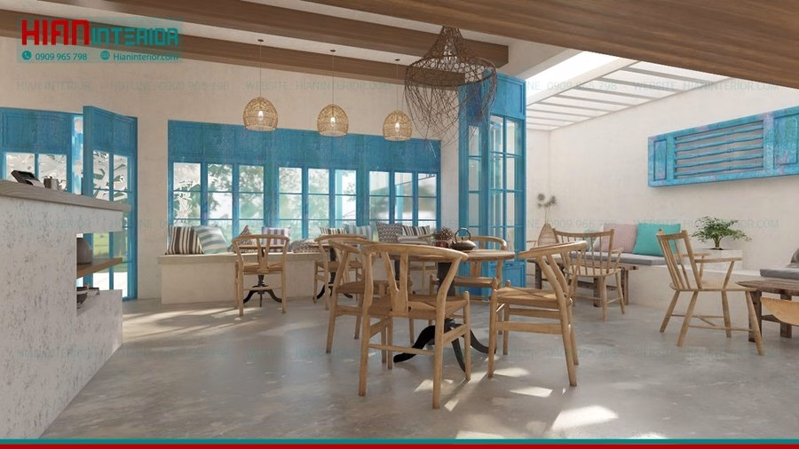 Quán Cafe Địa Trung Hải Rooftop