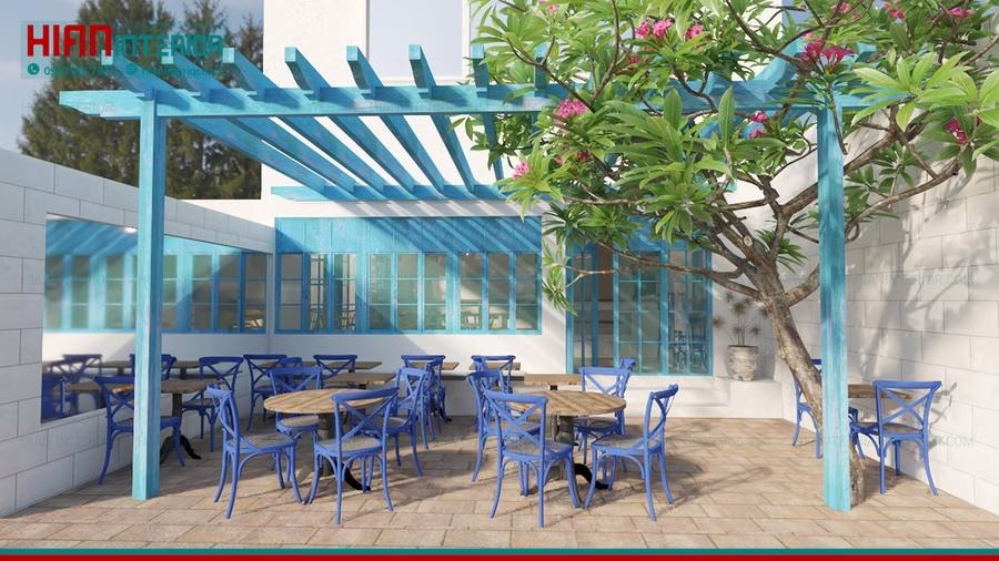 Quán Cafe Địa Trung Hải Rooftop