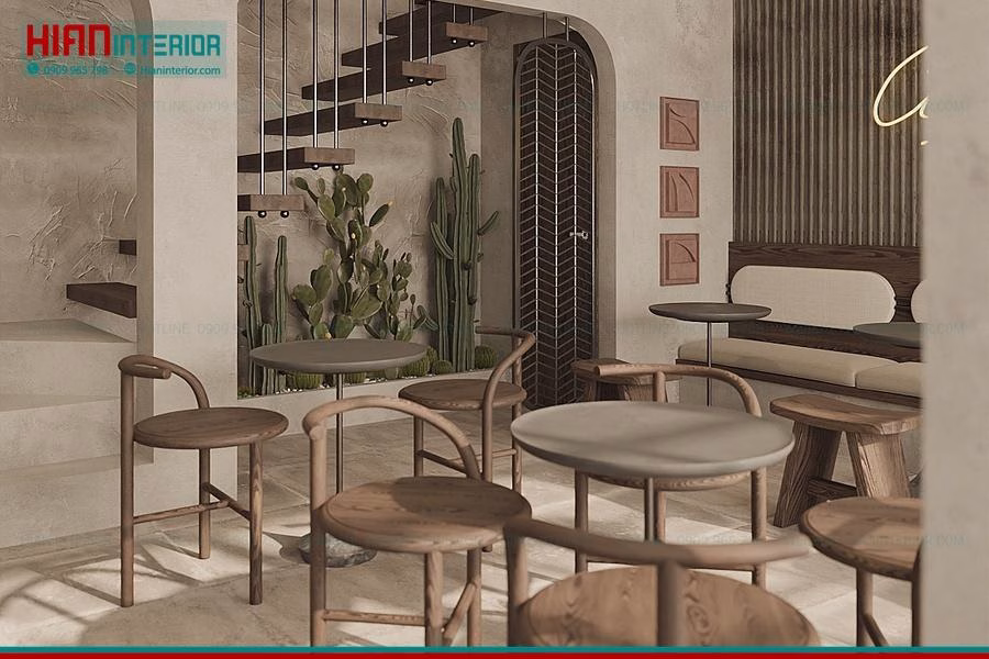 Quán Cafe Địa Trung Hải Diện Tích Nhỏ