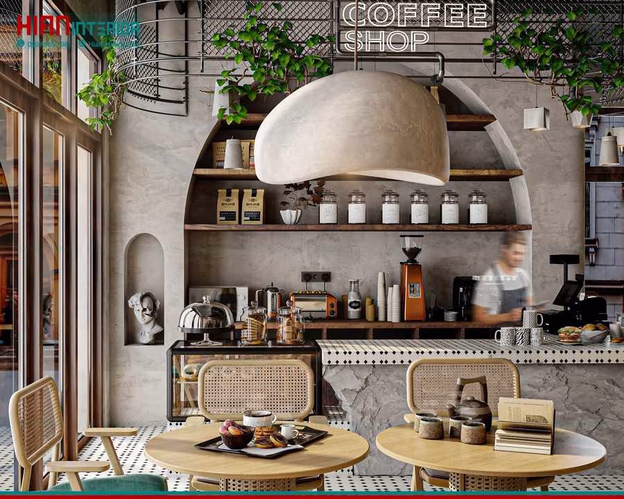 Quán Cafe Địa Trung Hải Nhiều Ánh Sáng