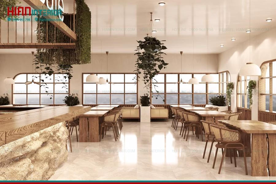 Quán Cafe Địa Trung Hải Kết Hợp Thiên Nhiên