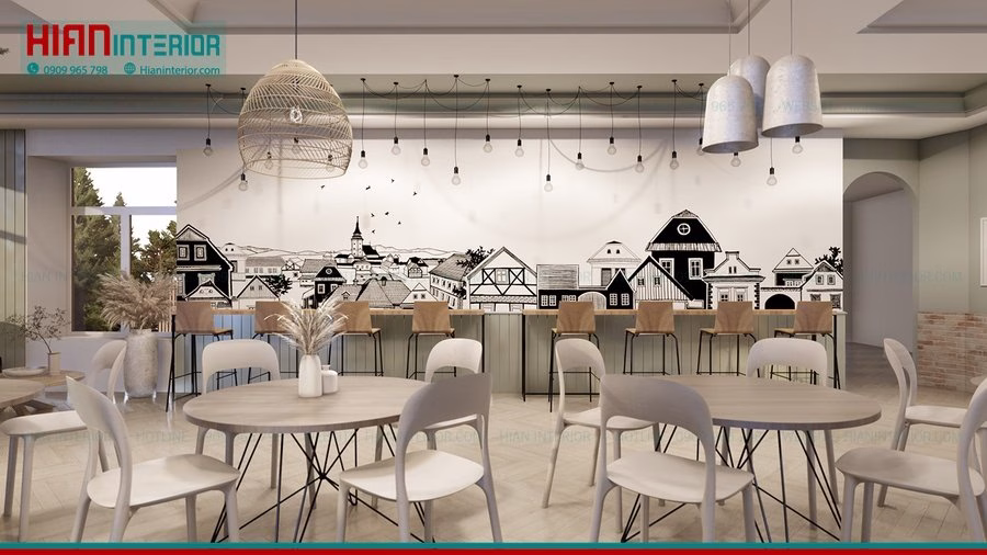 Quán Cafe Địa Trung Hải Phong Cách Hy Lạp
