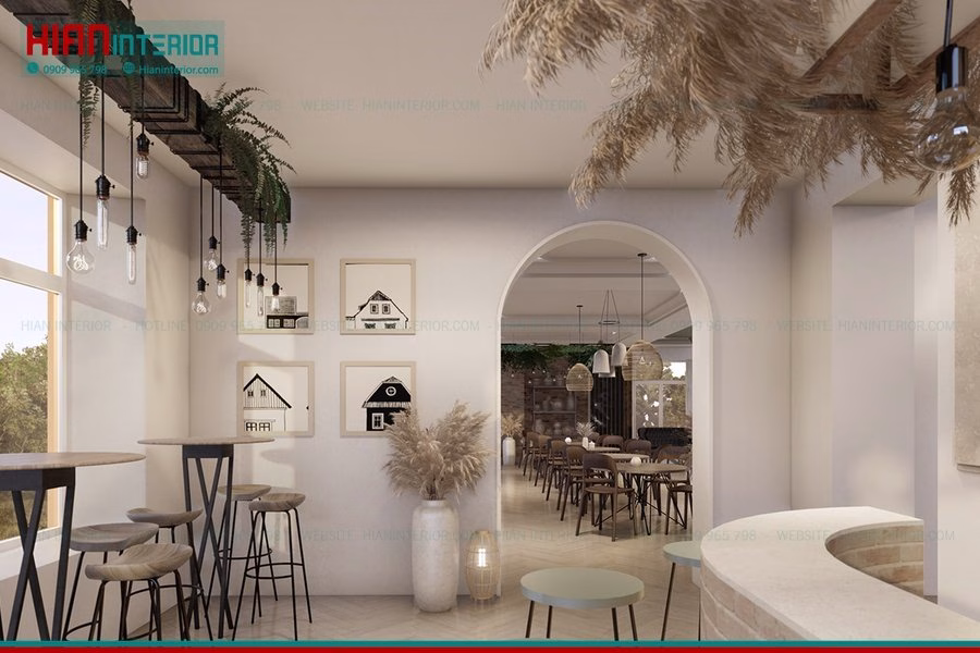 Quán Cafe Địa Trung Hải Phong Cách Hy Lạp