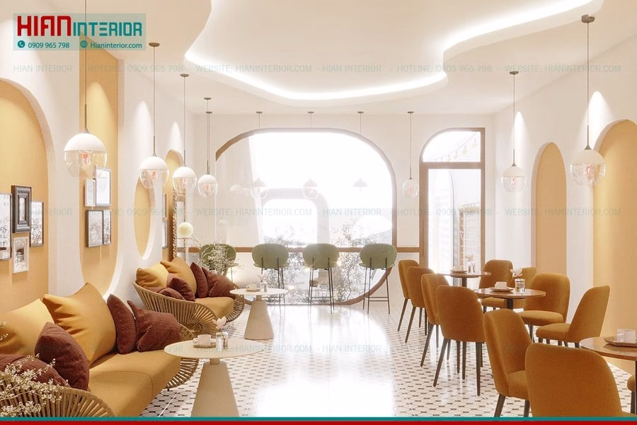 Quán Cafe Địa Trung Hải Không Gian Hẹp