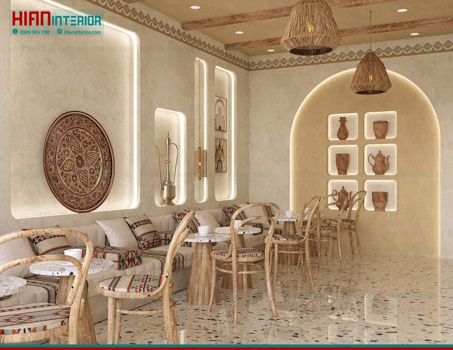 Quán Cafe Địa Trung Hải Đẹp Giản Dị