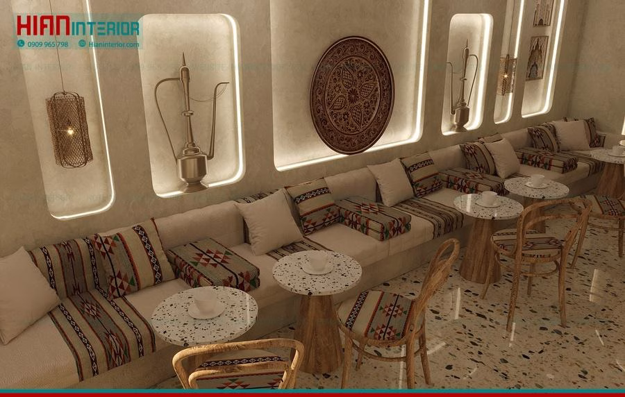 Quán Cafe Địa Trung Hải Đẹp Giản Dị