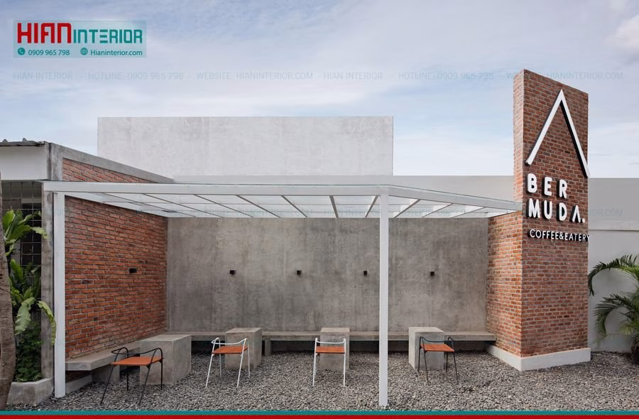 Quán Cafe Khung Thép Tiết Kiệm Diện Tích