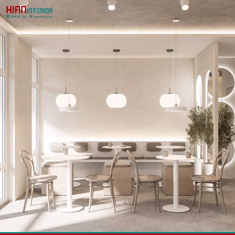Quán Cafe Tối Giản Đẹp
