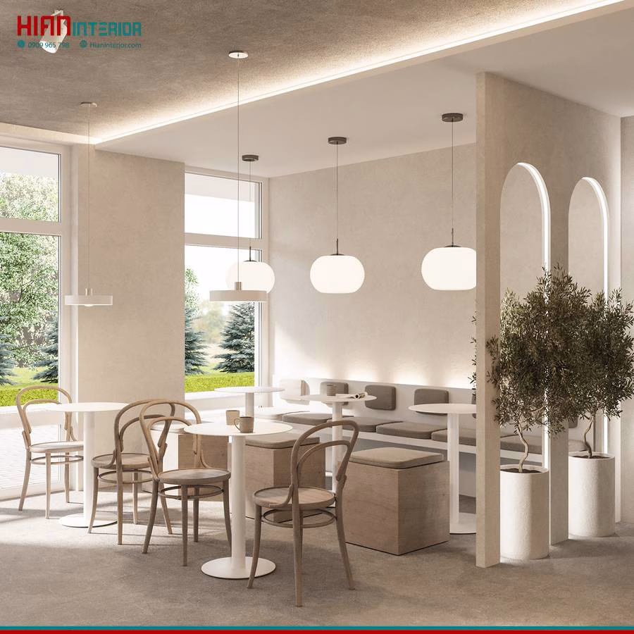 Quán Cafe Tối Giản Đẹp