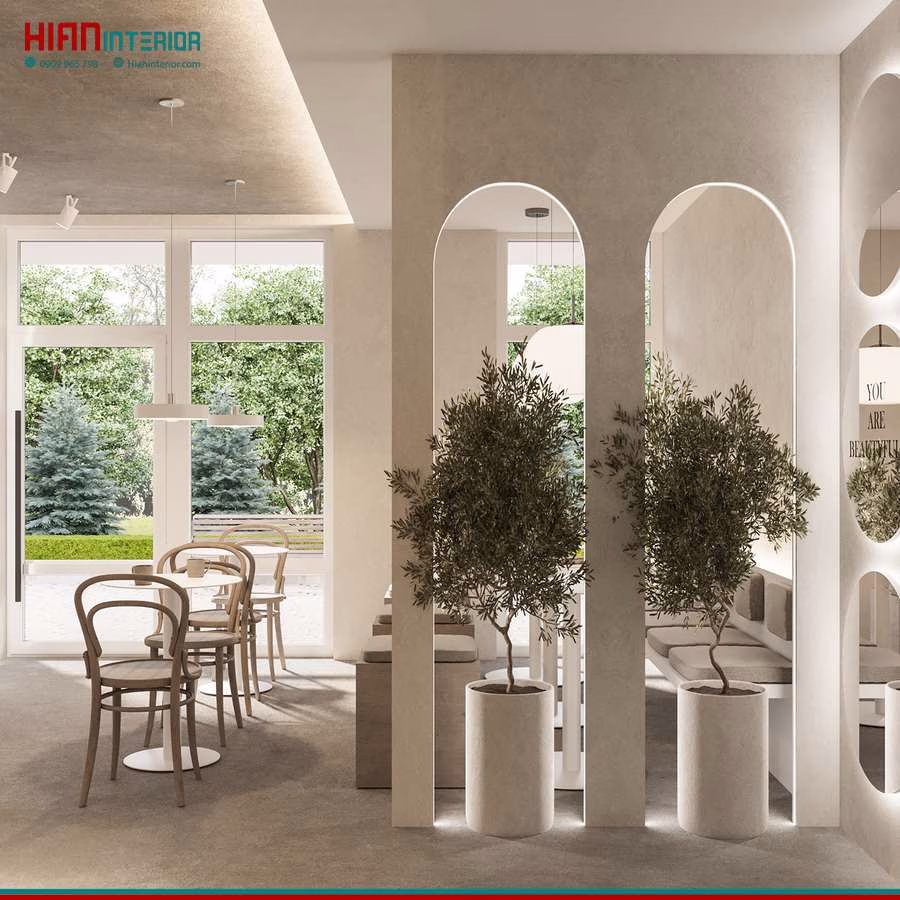 Quán Cafe Tối Giản Đẹp