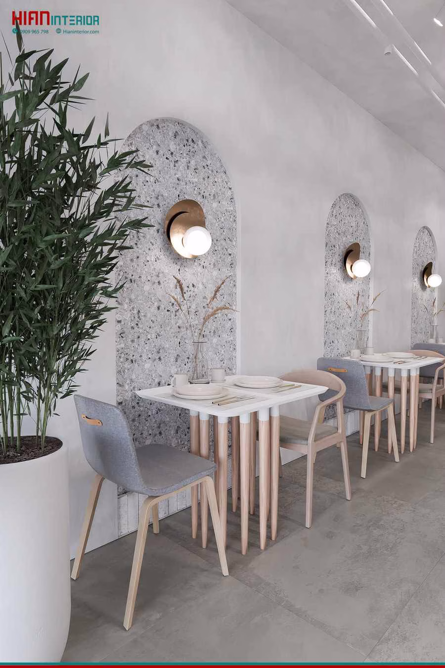 Quán Cafe Tối Giản Hiện Đại