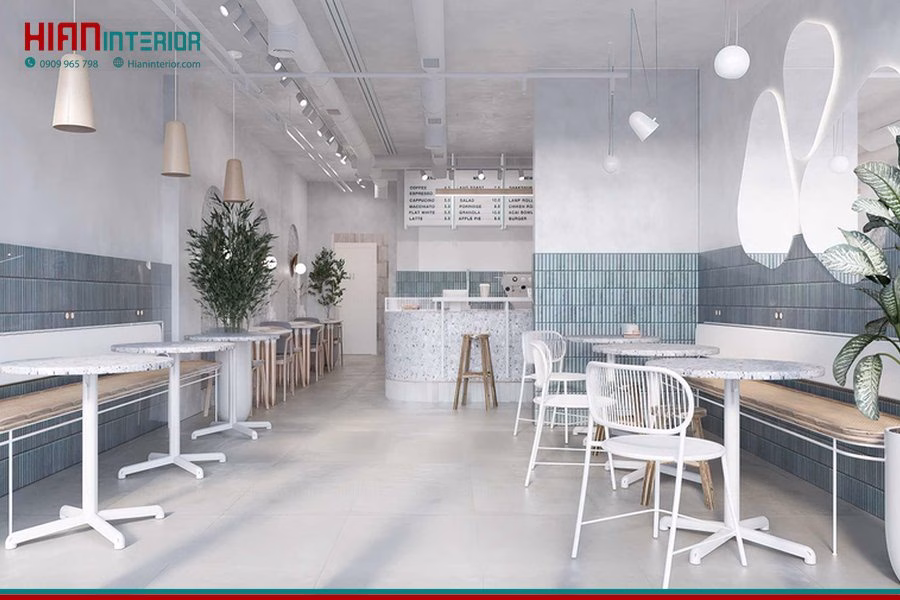 Quán Cafe Tối Giản Hiện Đại