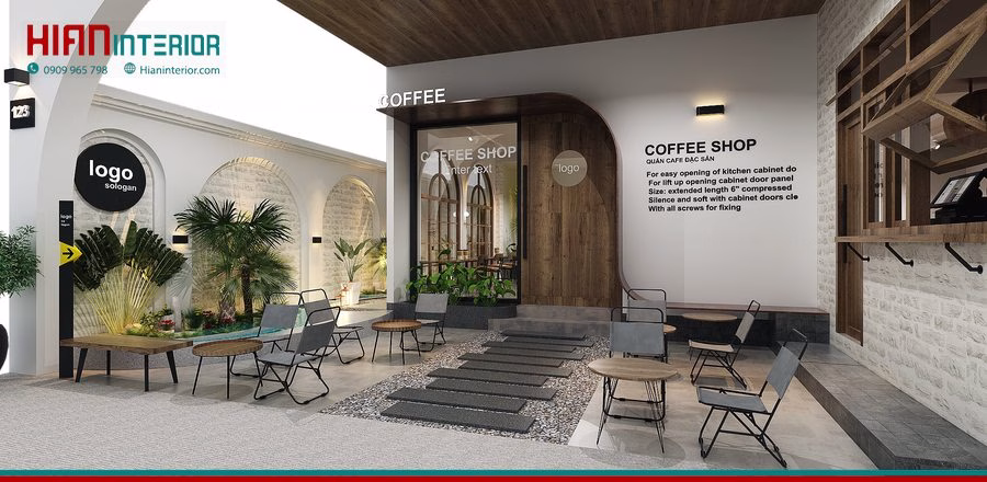 Quán Cafe Tối Giản Nhỏ Đẹp