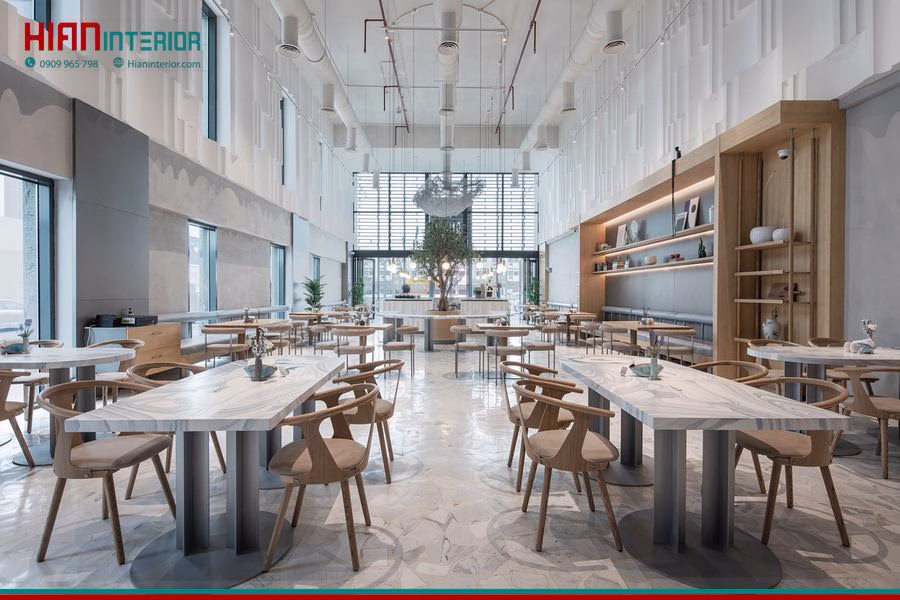 Quán Cafe Tối Giản Sang Trọng