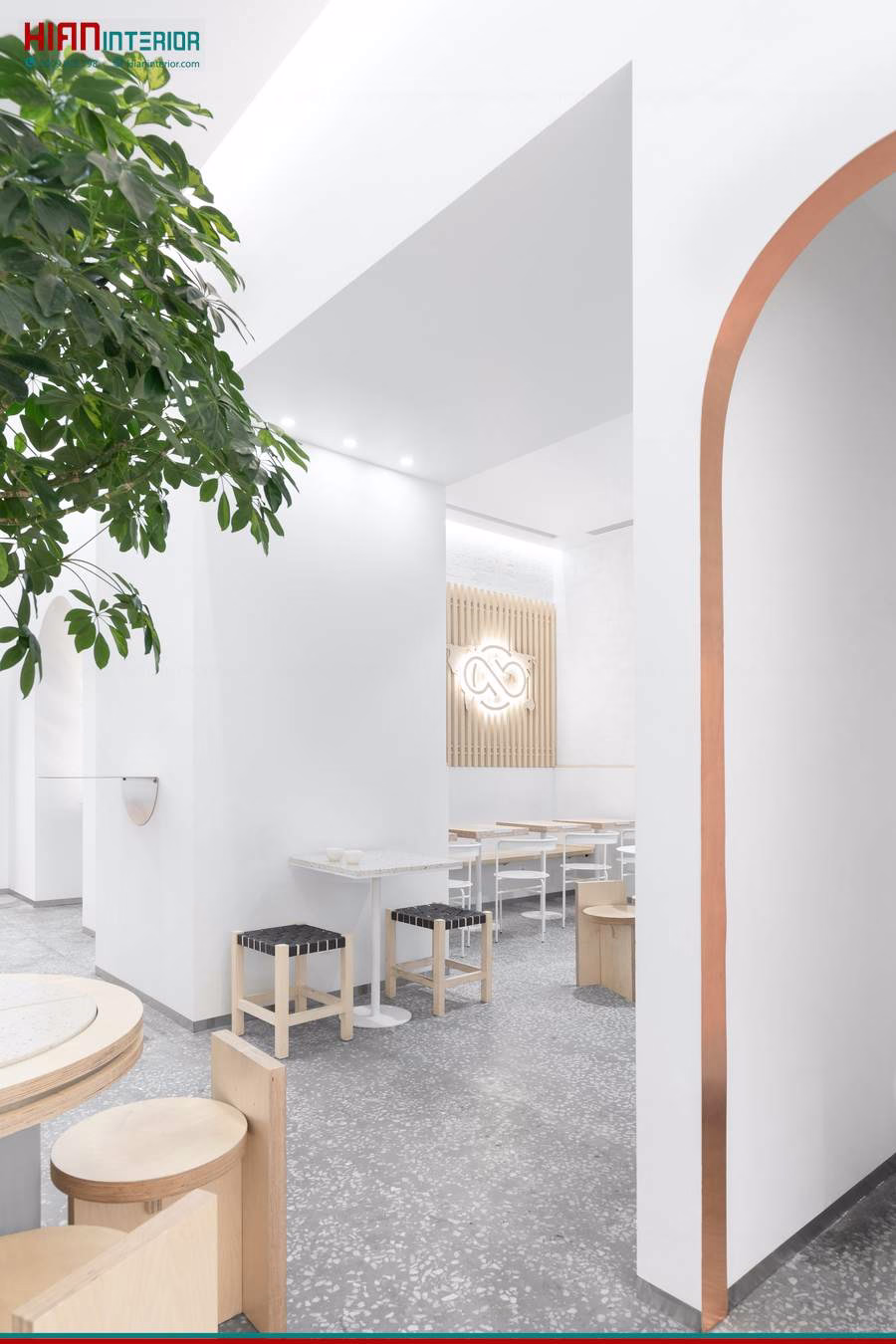 Quán Cafe Tối Giản 100M2