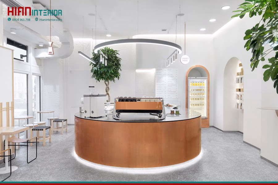 Quán Cafe Tối Giản 100M2