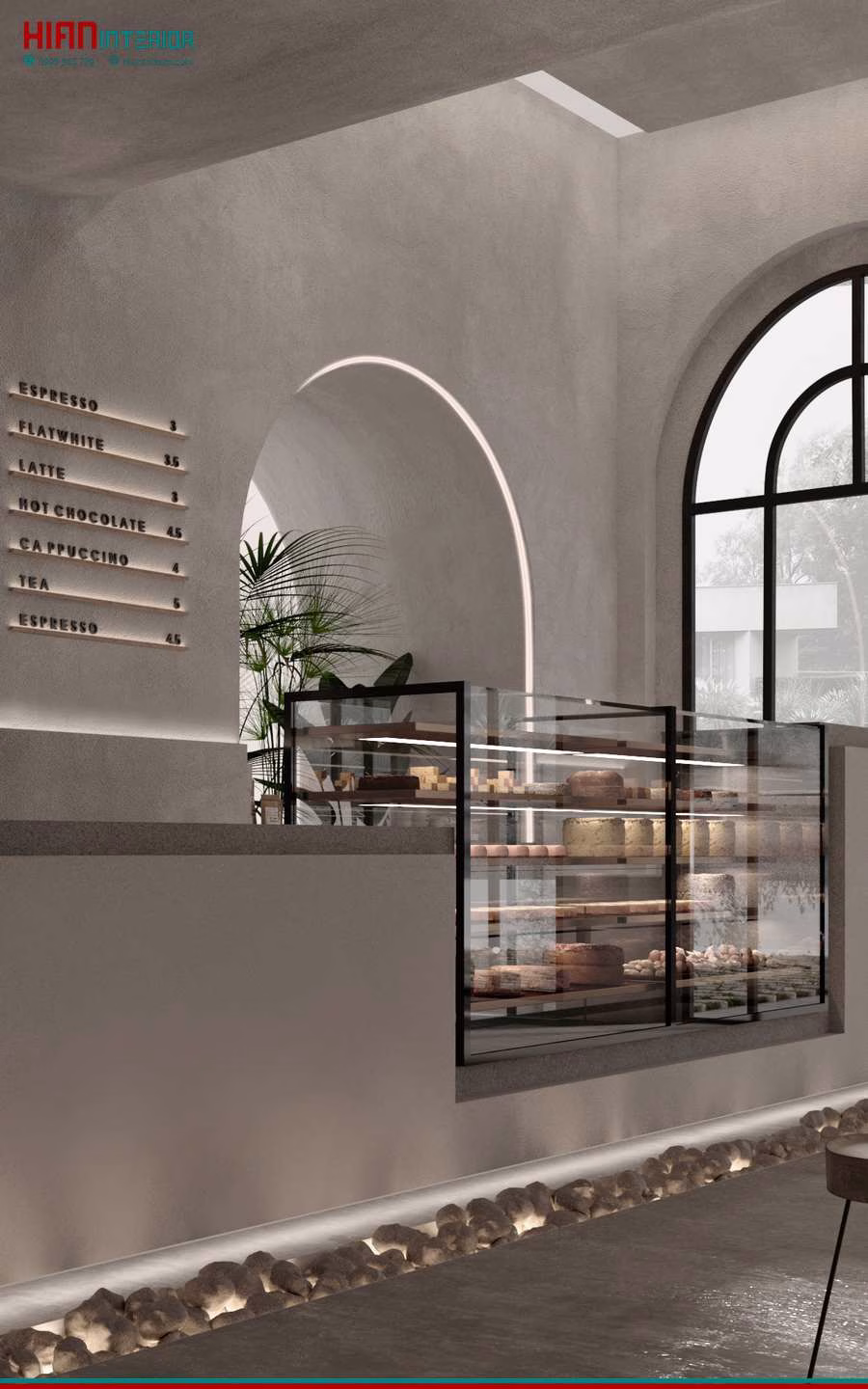 Quán Cafe Tối Giản 2 Tầng