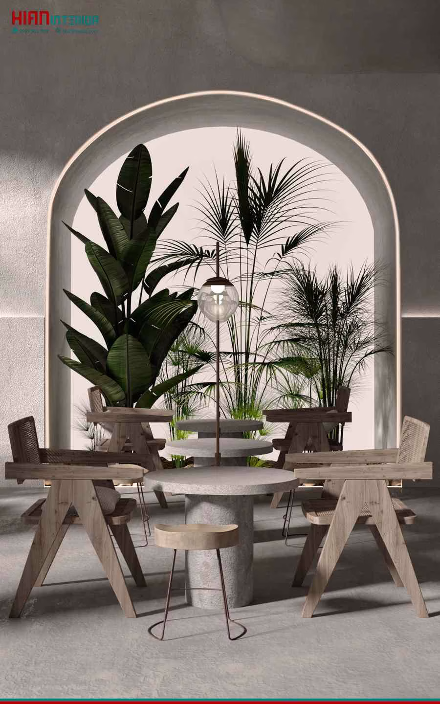 Quán Cafe Tối Giản 2 Tầng