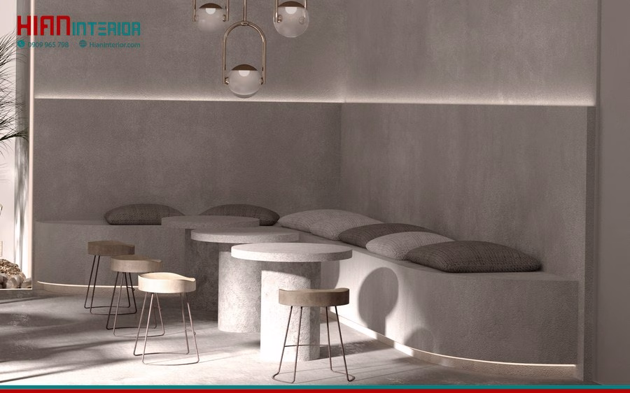 Quán Cafe Tối Giản 2 Tầng