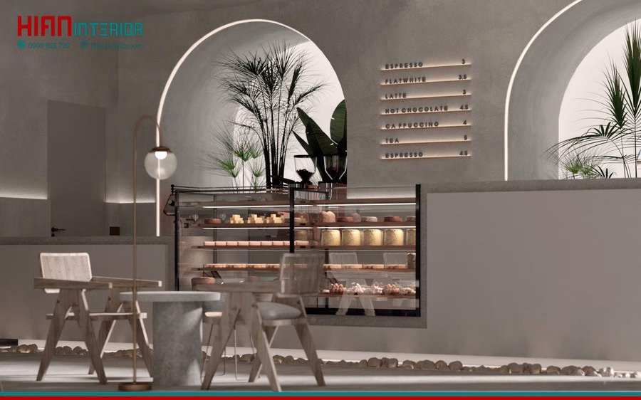 Quán Cafe Tối Giản 2 Tầng