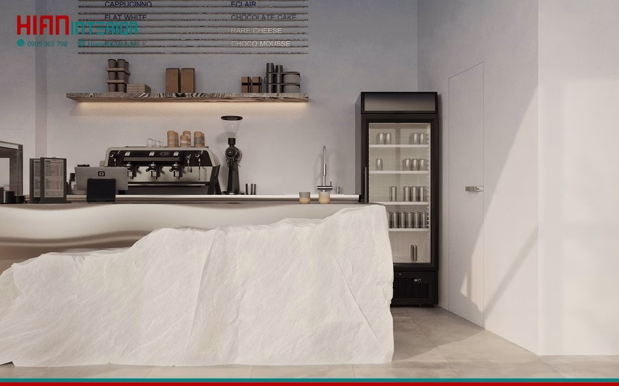 Quán Cafe Tối Giản Ngoài Trời