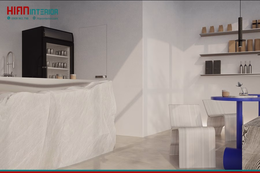 Quán Cafe Tối Giản Ngoài Trời