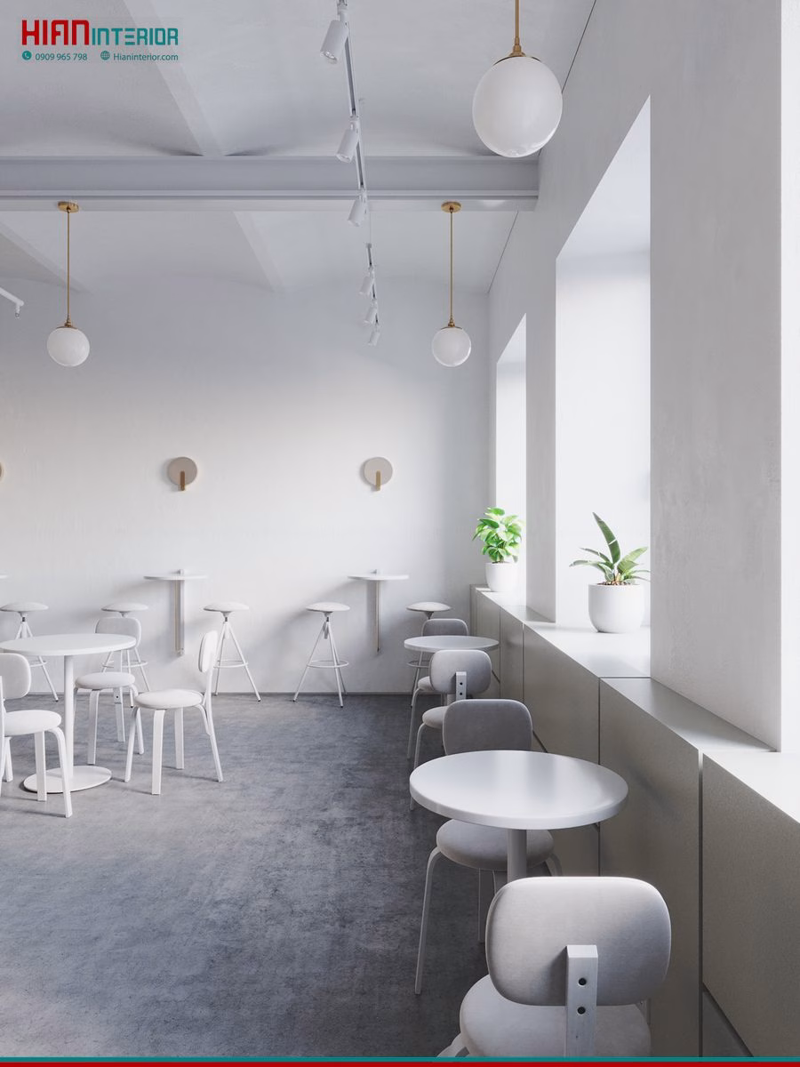 Quán Cafe Tối Giản Rooftop