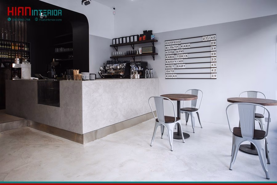 Quán Cafe Tối Giản Nhiều Ánh Sáng