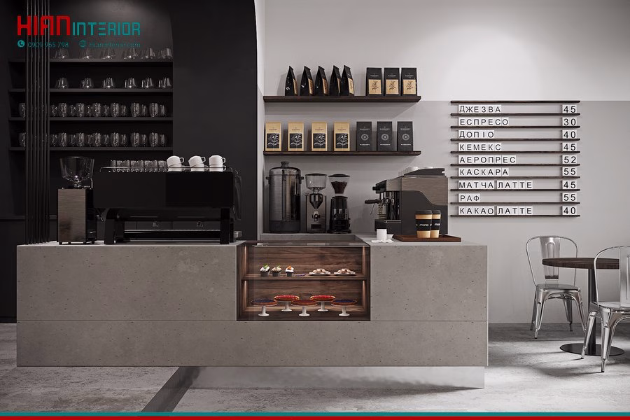Quán Cafe Tối Giản Nhiều Ánh Sáng