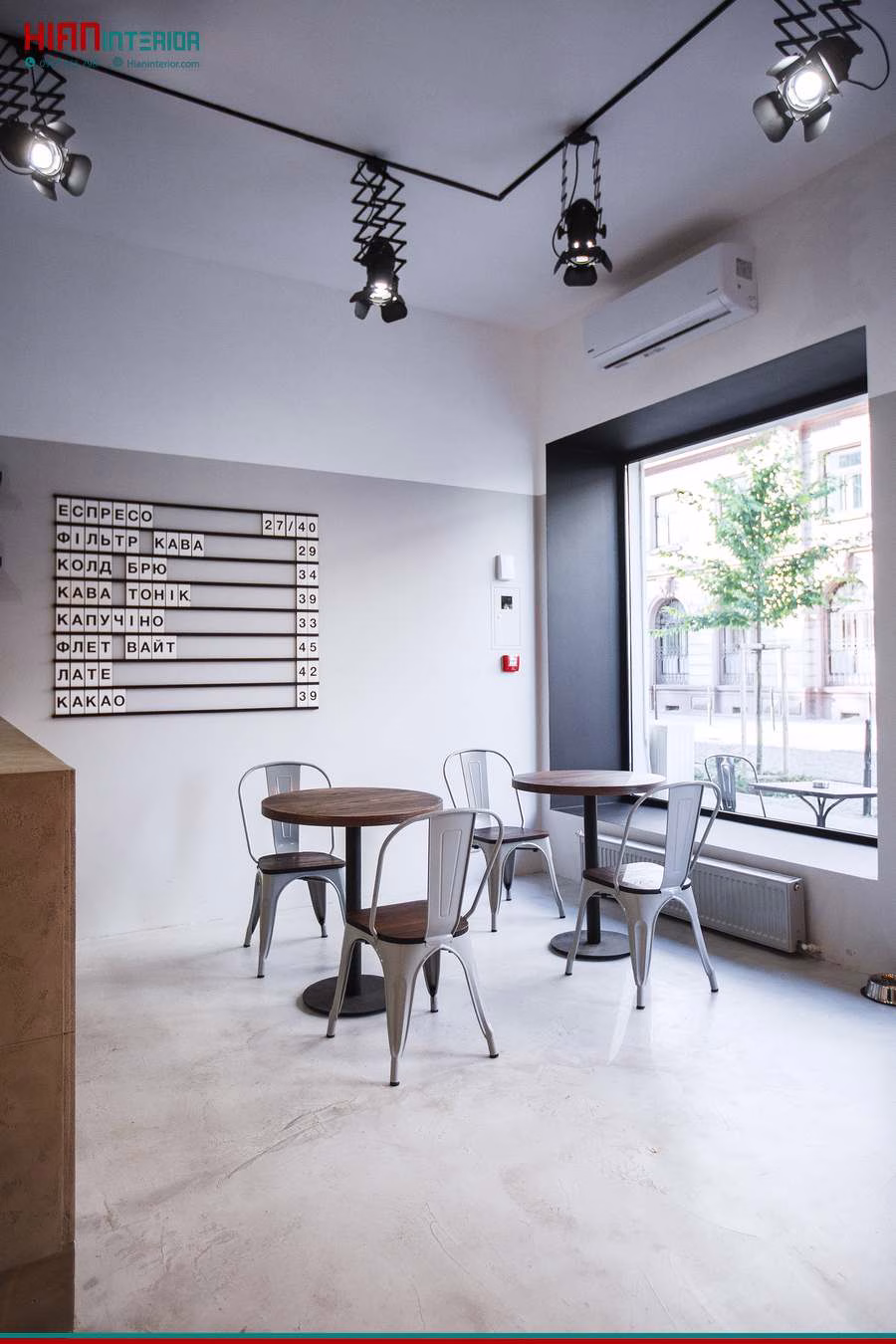 Quán Cafe Tối Giản Nhiều Ánh Sáng