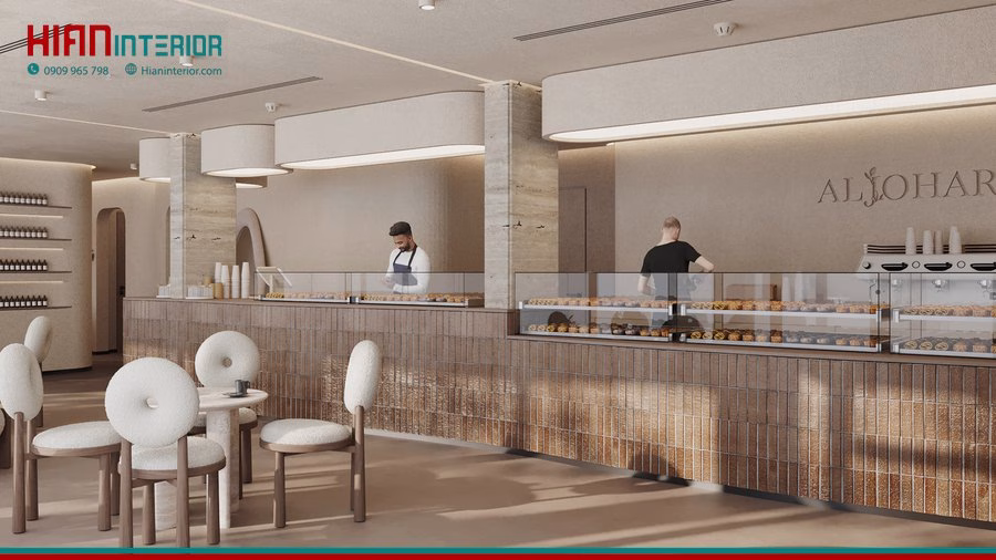 Quán Cafe Tối Giản Kết Hợp Cây Xanh