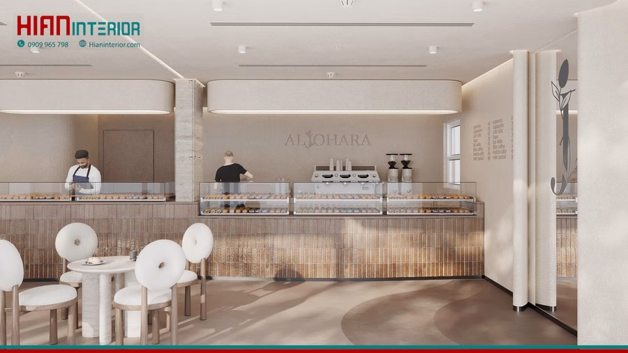Quán Cafe Tối Giản Kết Hợp Cây Xanh