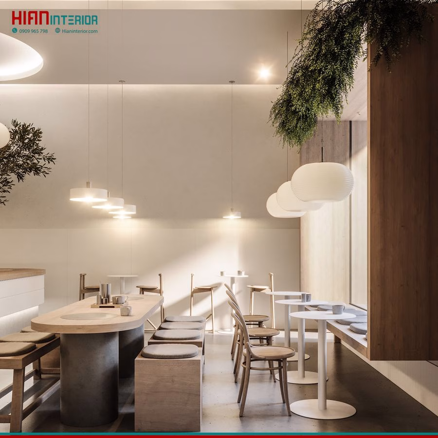 Quán Cafe Tối Giản Tiết Kiệm Diện Tích