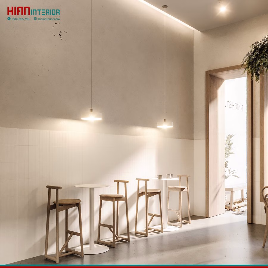 Quán Cafe Tối Giản Tiết Kiệm Diện Tích