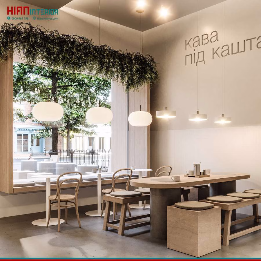 Quán Cafe Tối Giản Tiết Kiệm Diện Tích