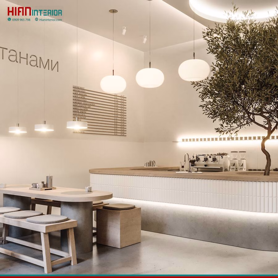 Quán Cafe Tối Giản Tiết Kiệm Diện Tích