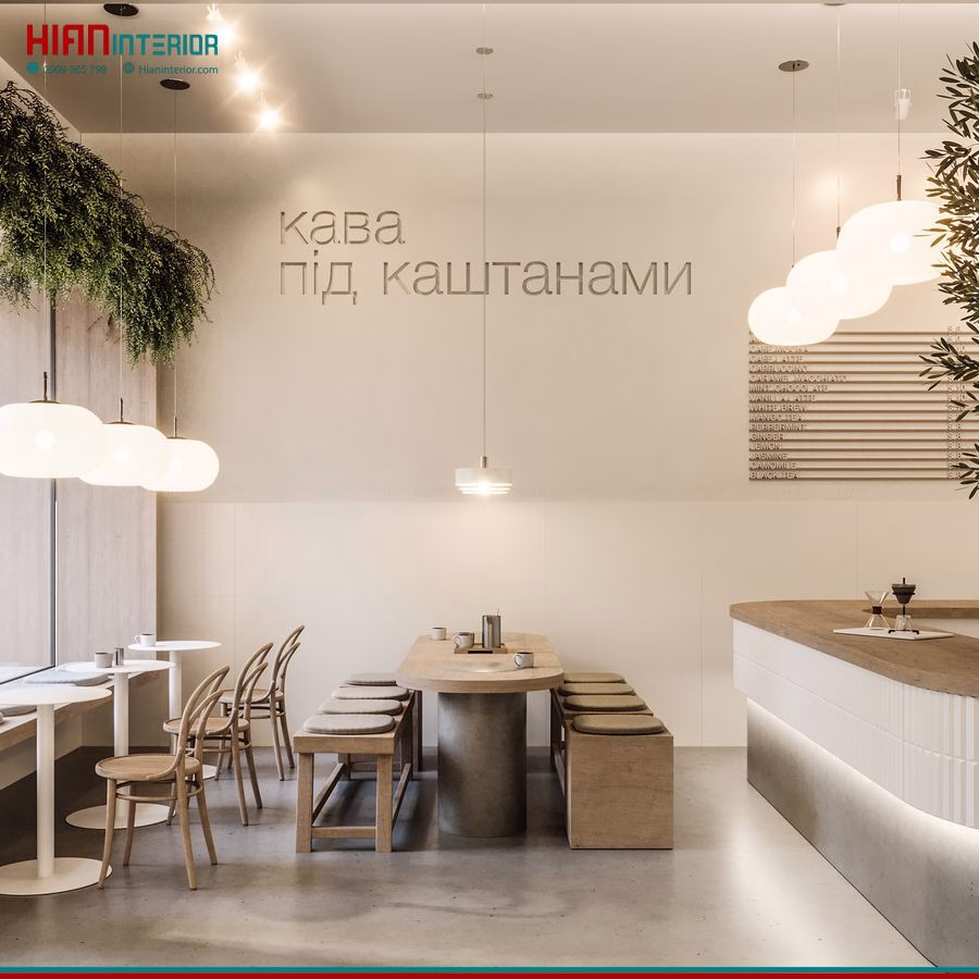 Quán Cafe Tối Giản Tiết Kiệm Diện Tích
