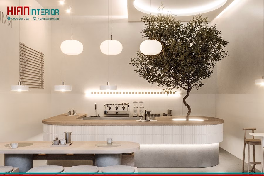 Quán Cafe Tối Giản Tiết Kiệm Diện Tích