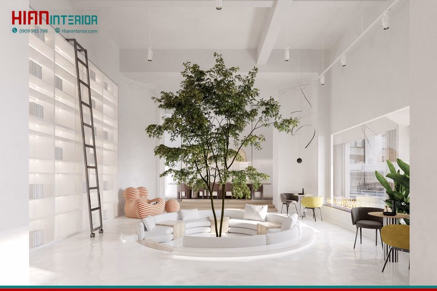 Quán Cafe Tối Giản Không Gian Mo