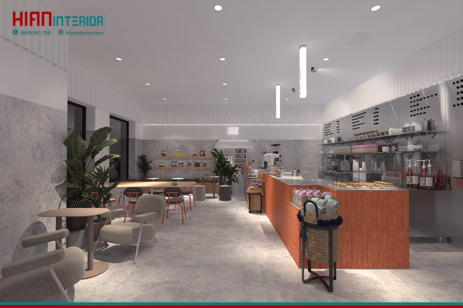 Quán Cafe Tối Giản Đẹp Gian Di