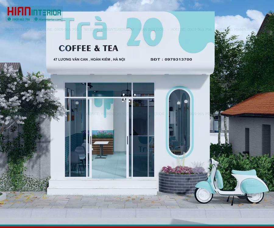 Thi Công Quán Trà Sữa Đẹp