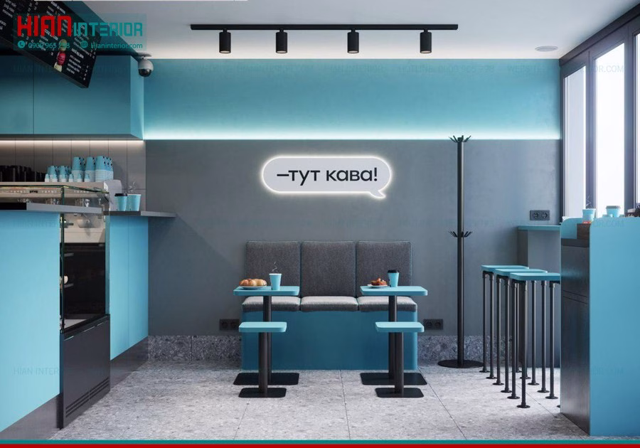 Thi Công Quán Trà Sữa Industrial