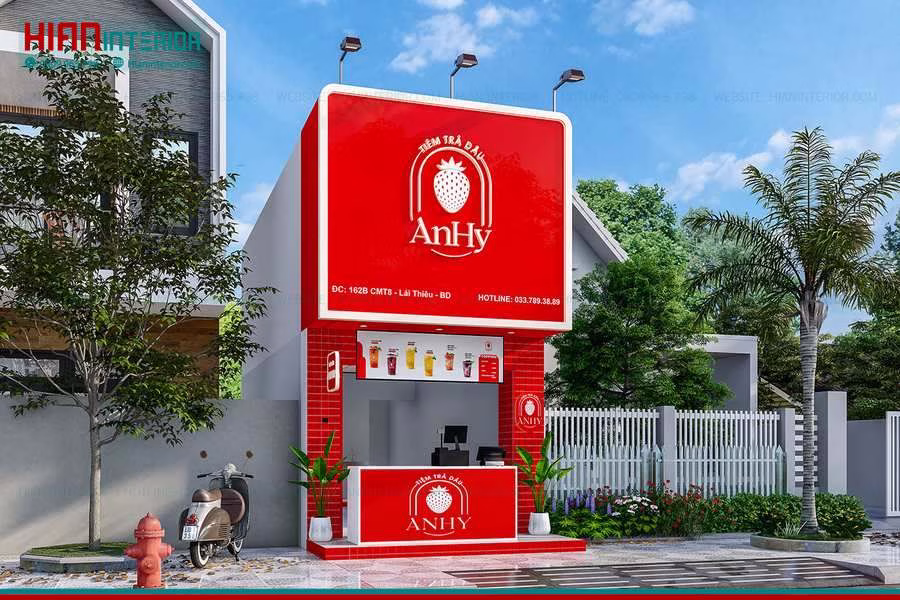 Nội Thất Quán Trà Sữa Dễ Thương