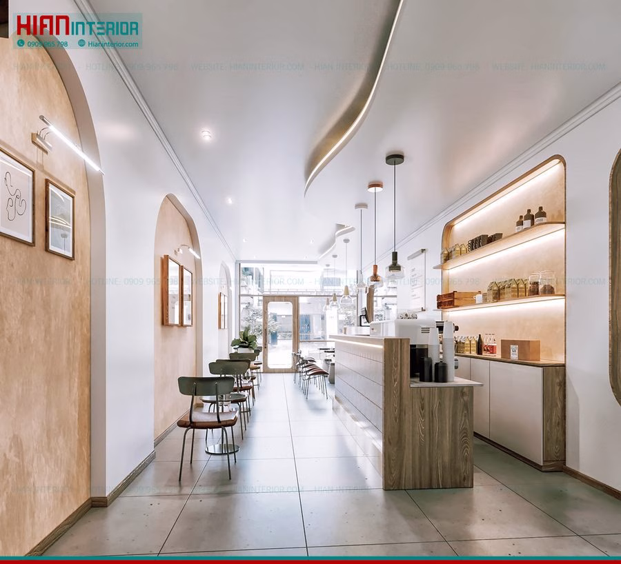 Nội Thất Quán Trà Sữa Tiện Nghi