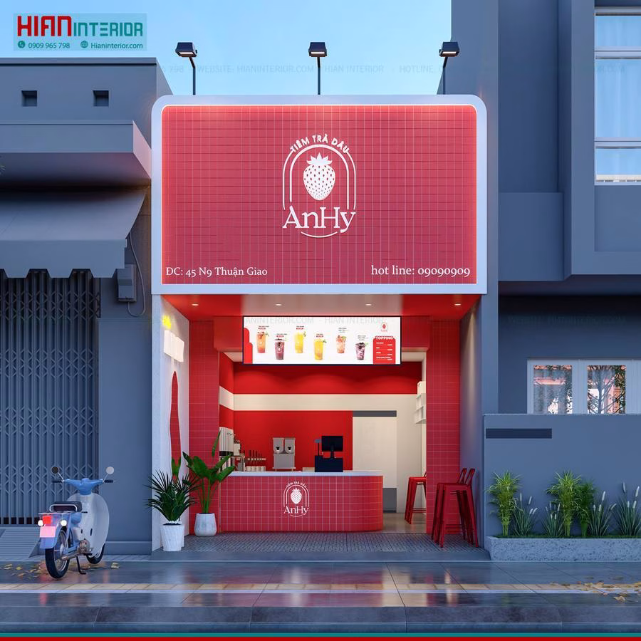 Mẫu Xe Trà Sữa Đẹp